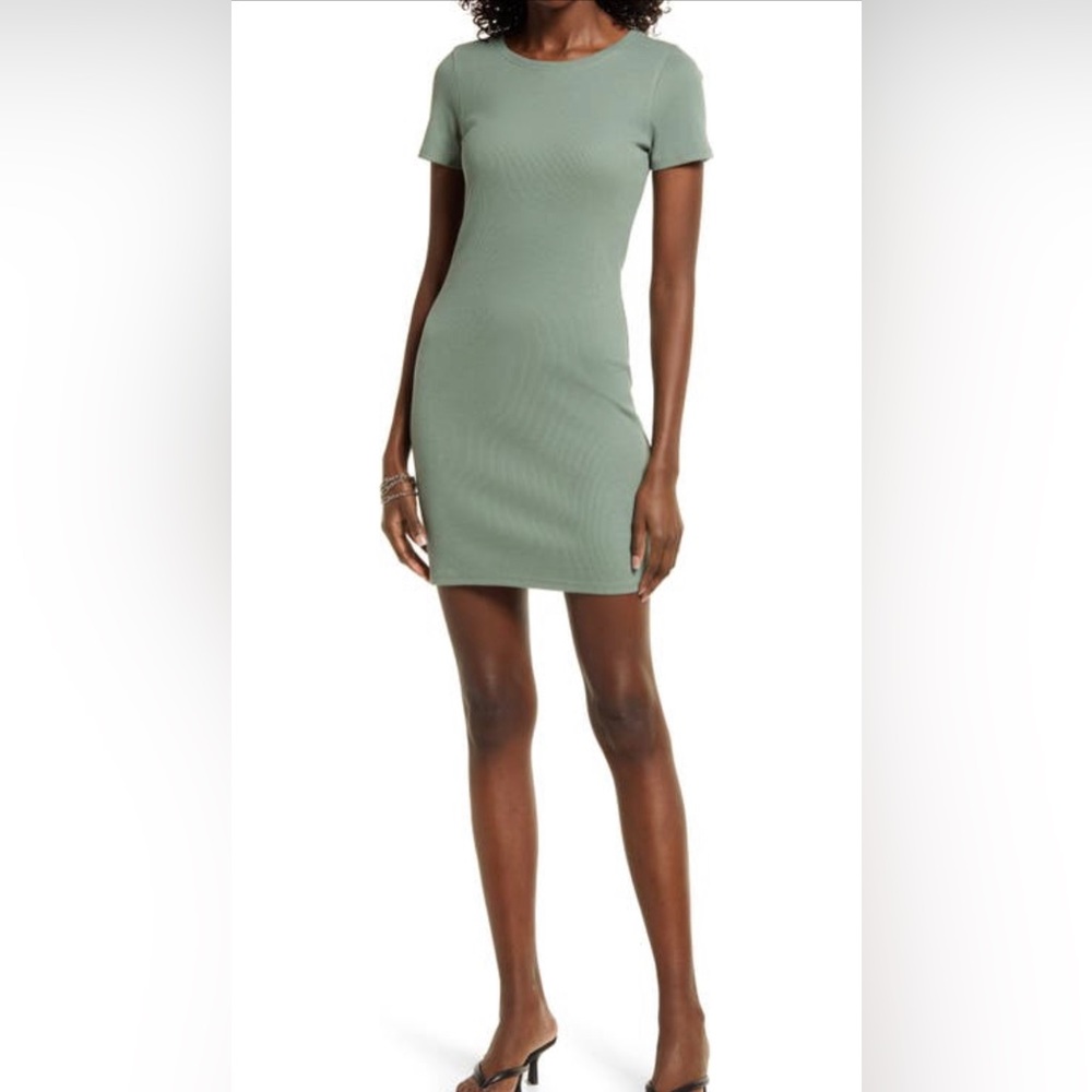 NWT Open Edit Ribbed Bodycon Dress XS
